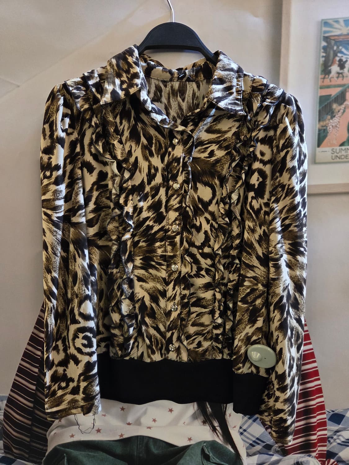 🌟💅갸루특집🌟갸루 호피 블라우스 상품이미지3