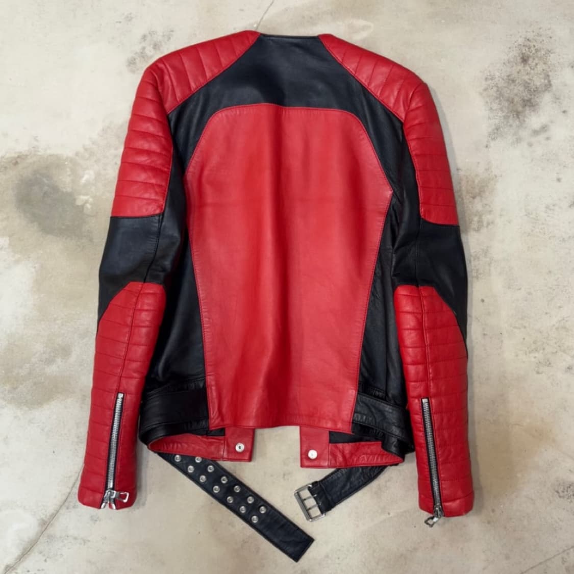 [44] AW15 Balmain x H&M Red Biker Jacket 상품이미지4