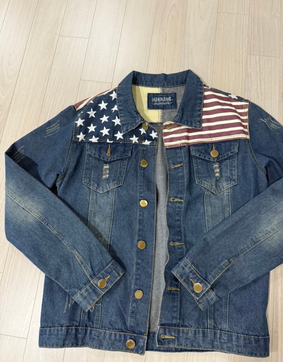 성조기 청자켓 사이즈 M~L 상품이미지1