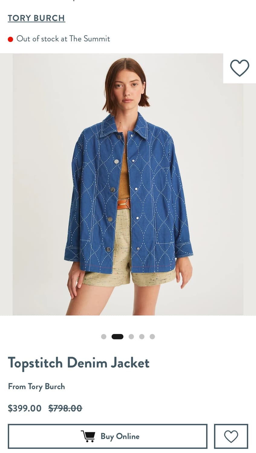 토리버치 오버핏 데님 자켓 상품이미지2