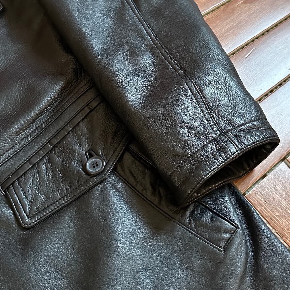 90’s Marelli sheepskin leather car coat 상품이미지5