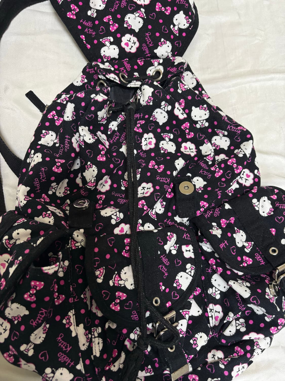 블랙 키티 도트 백팩 상품이미지6