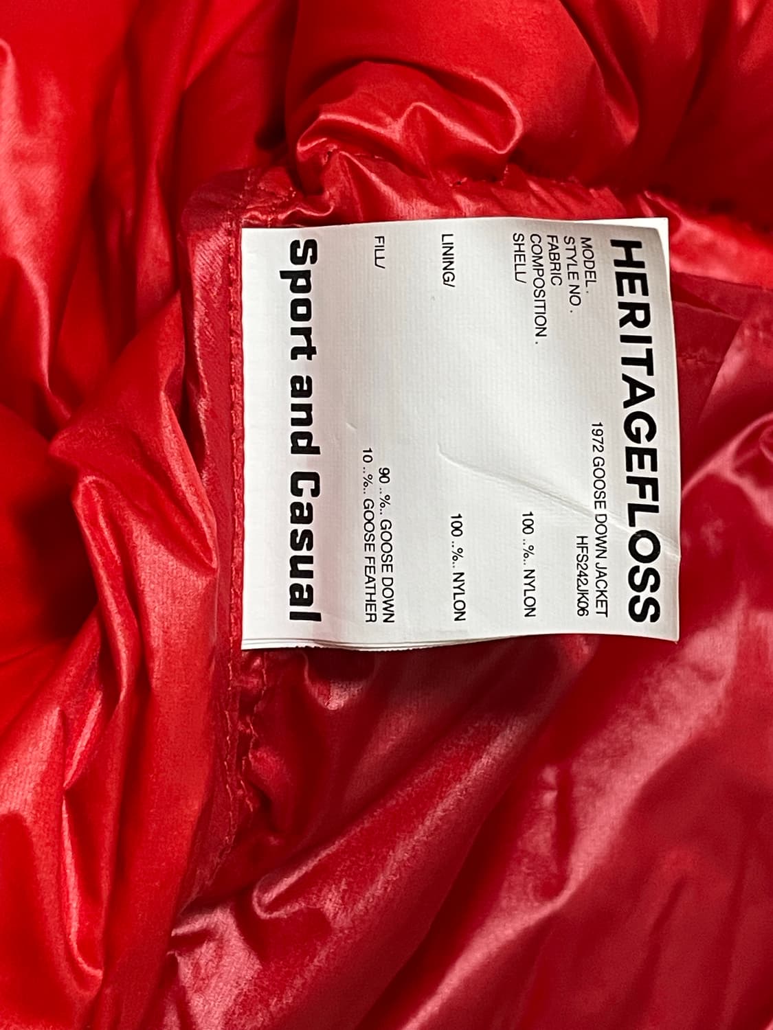 Heritagefloss 1972 Goose Down Jacket 상품이미지4