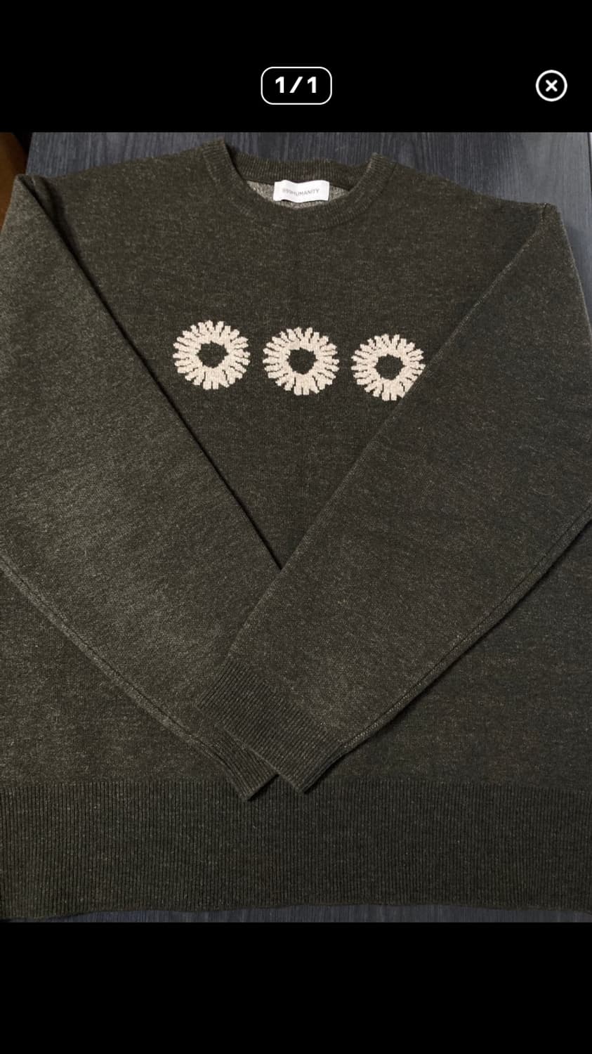 999휴머니티 니트 카키 3사이즈 상품이미지1