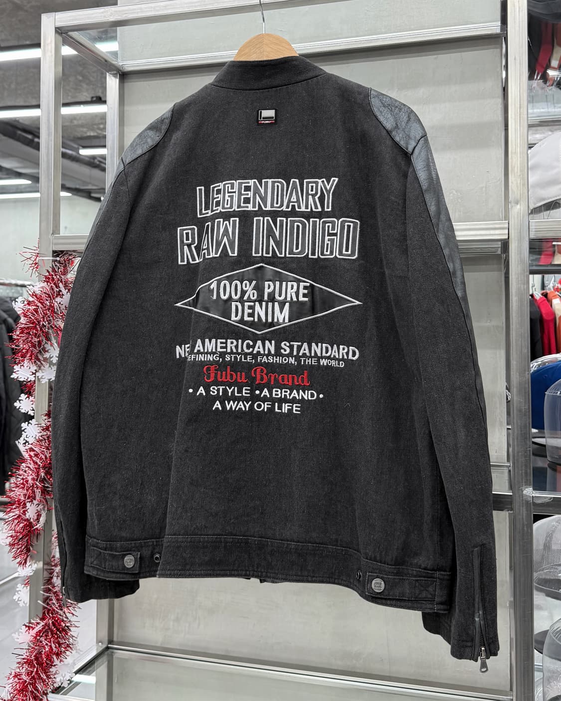 fubu 00s 데님 바이커 자켓 블랙 상품이미지2