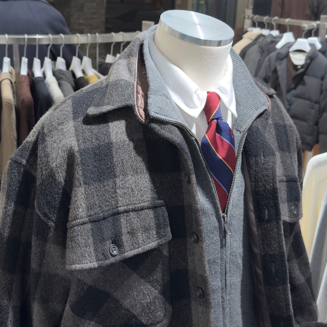 Huntingdon House 울 체크 셔켓 상품이미지3