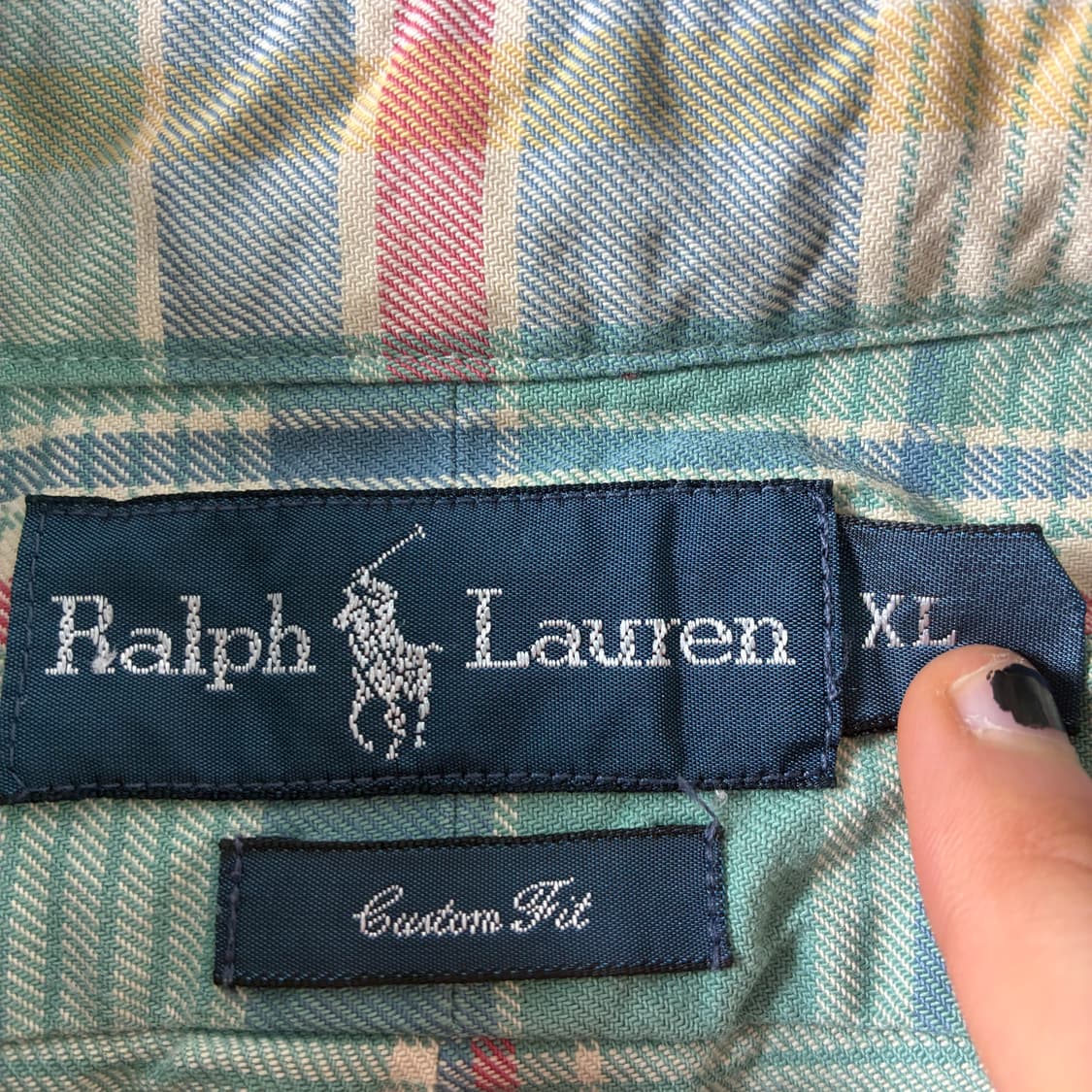 Polo  폴로 랄프로렌 00,s 자수 코튼 파스텔 체크 셔츠  상품이미지4