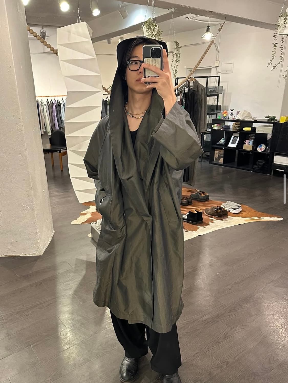 요지 야마모토 오버사이즈 후디드 파카 상품이미지3