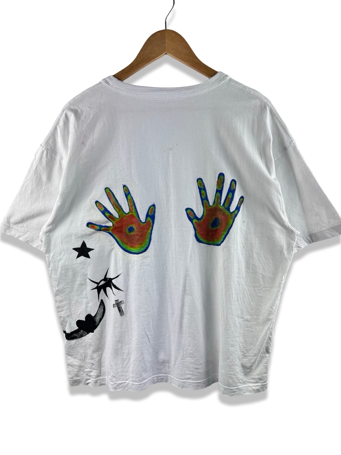 유니버셜 오버롤 열화상 핸드프린팅 티셔츠2473 상품이미지1