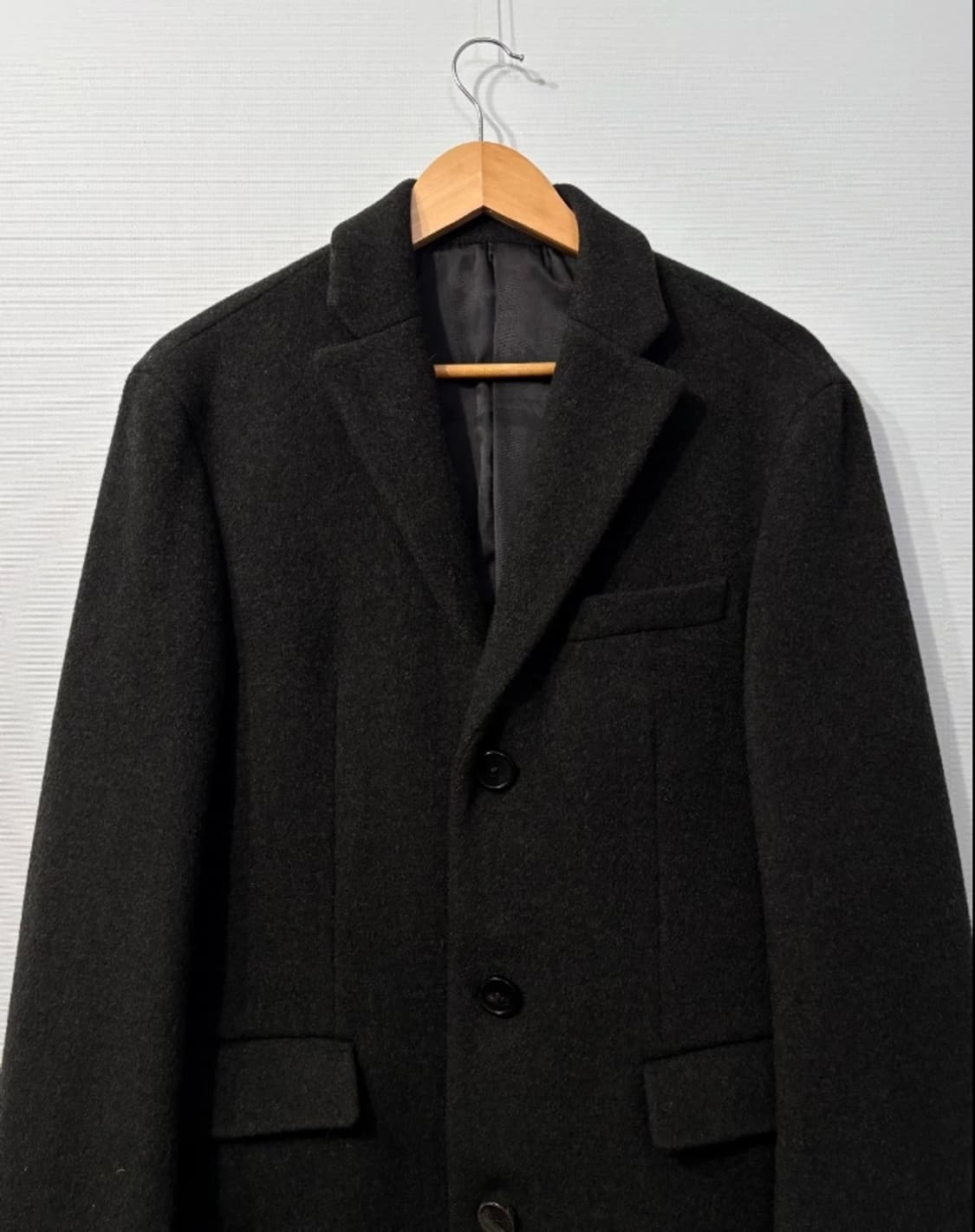 한섬 시스템SYSTEM 블랙 캐시미어 코트 95 상품이미지2