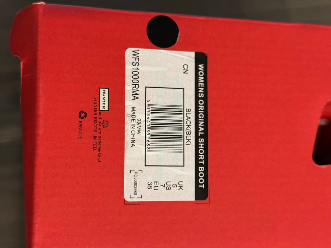 헌터 오리지널 쇼트 레인 부츠 블랙 WFS1000RMA-BLK 상품이미지3