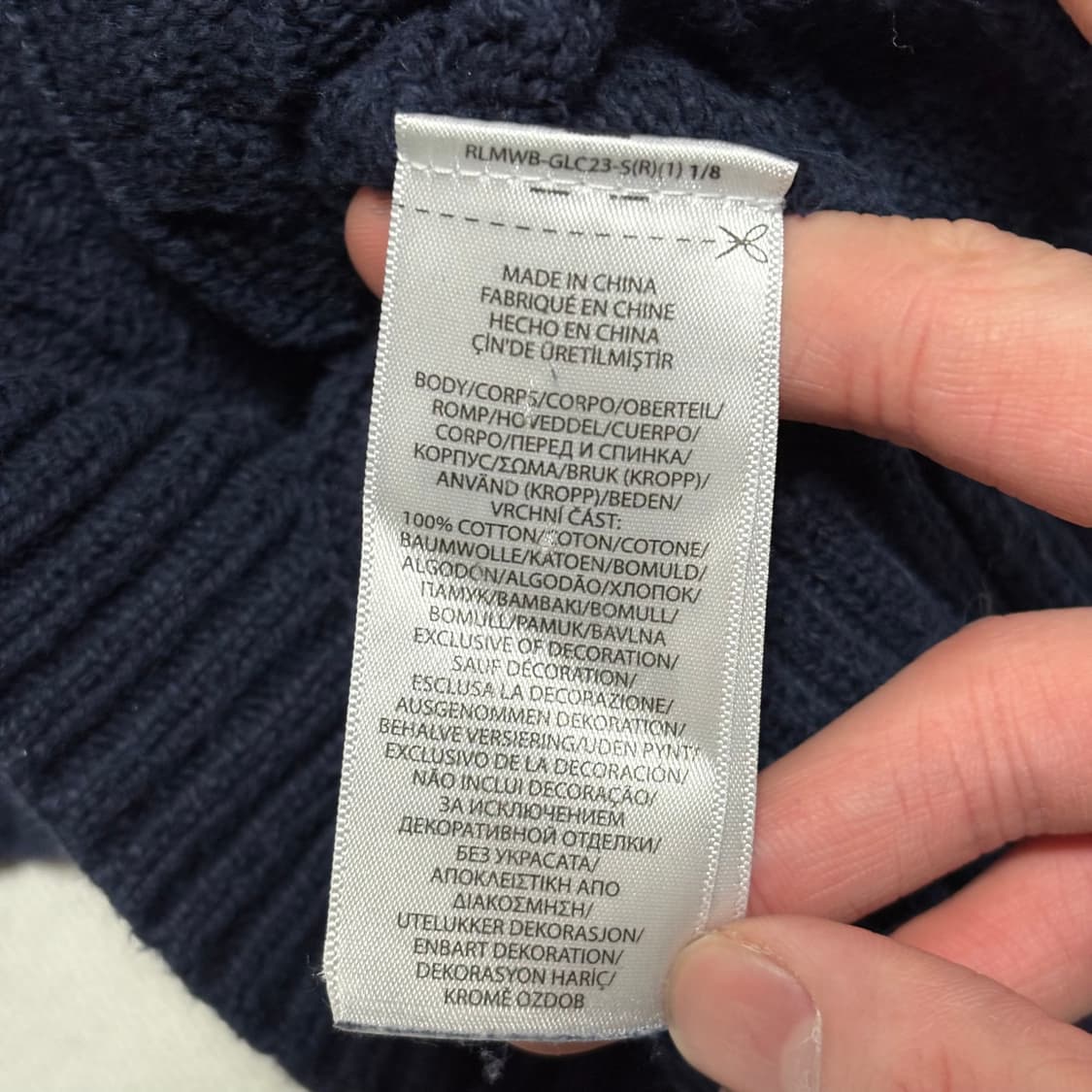 L 폴로랄프로렌 네이비 케이블 니트 상품이미지5