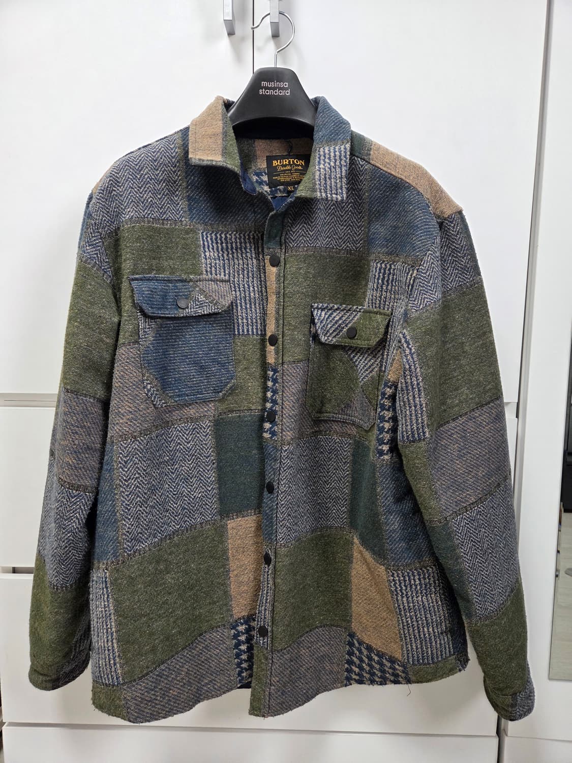 버튼 패치워크 자켓 XL 상품이미지1