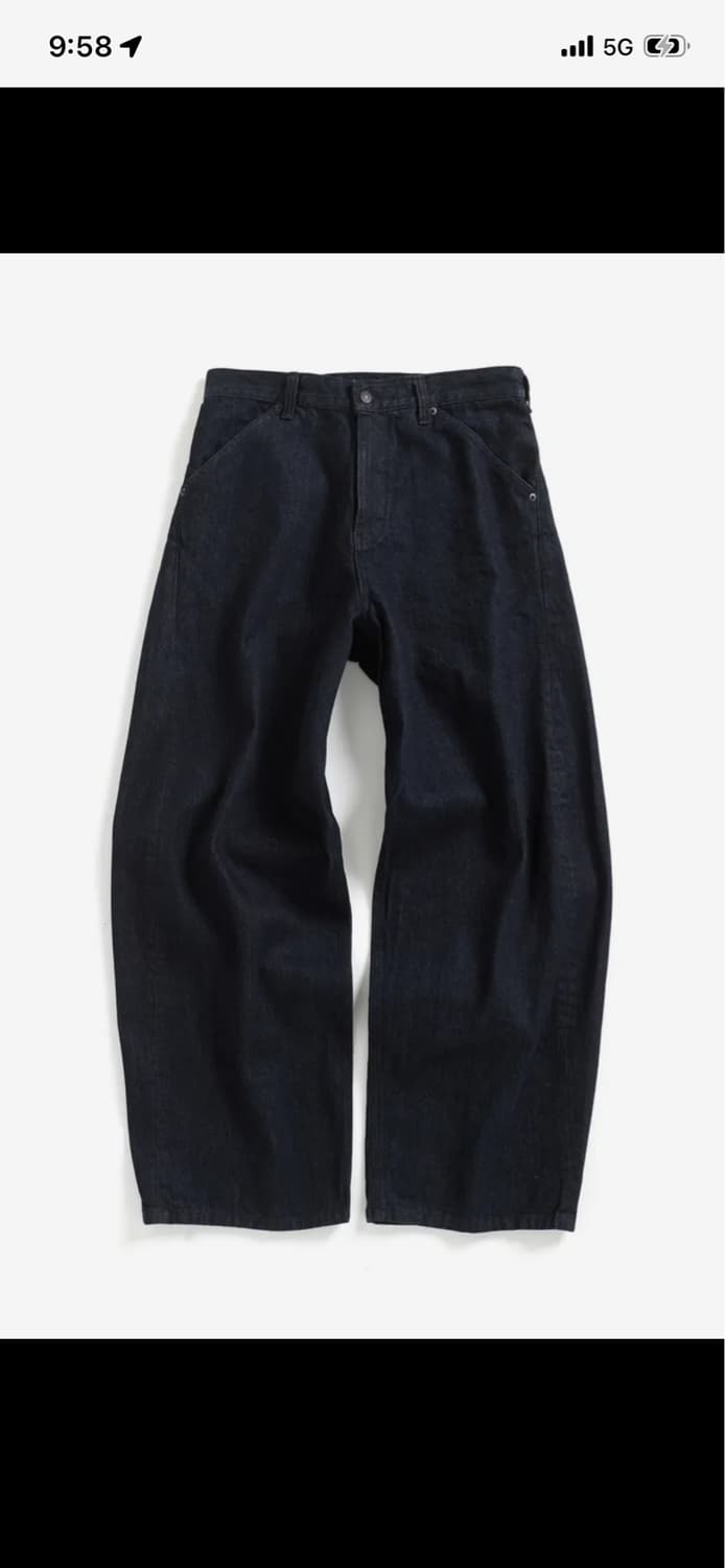 [2] Wide Curve Jeans Washed Indigo 상품이미지1