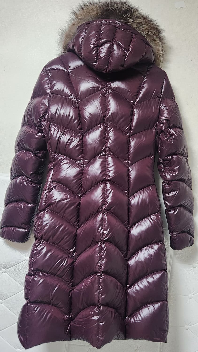 [정품]몽클레어 패딩 알비지아 (풀마러스) 폭스퍼 와인/블랙 2 새상품급 상품이미지2