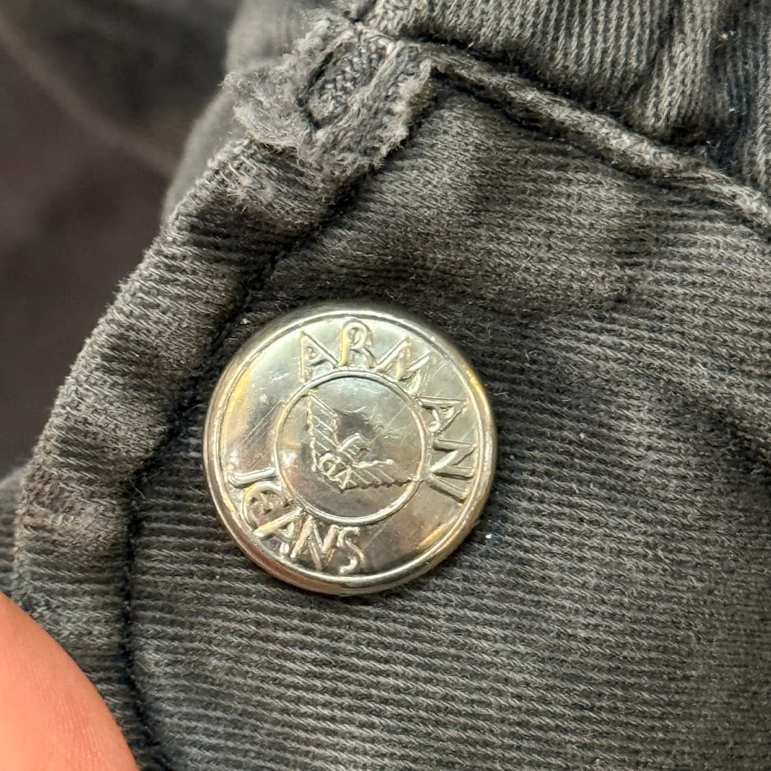 90S 아르마니 진스 페이딩 람포 지퍼 자켓 ~ XL SIZE 상품이미지6