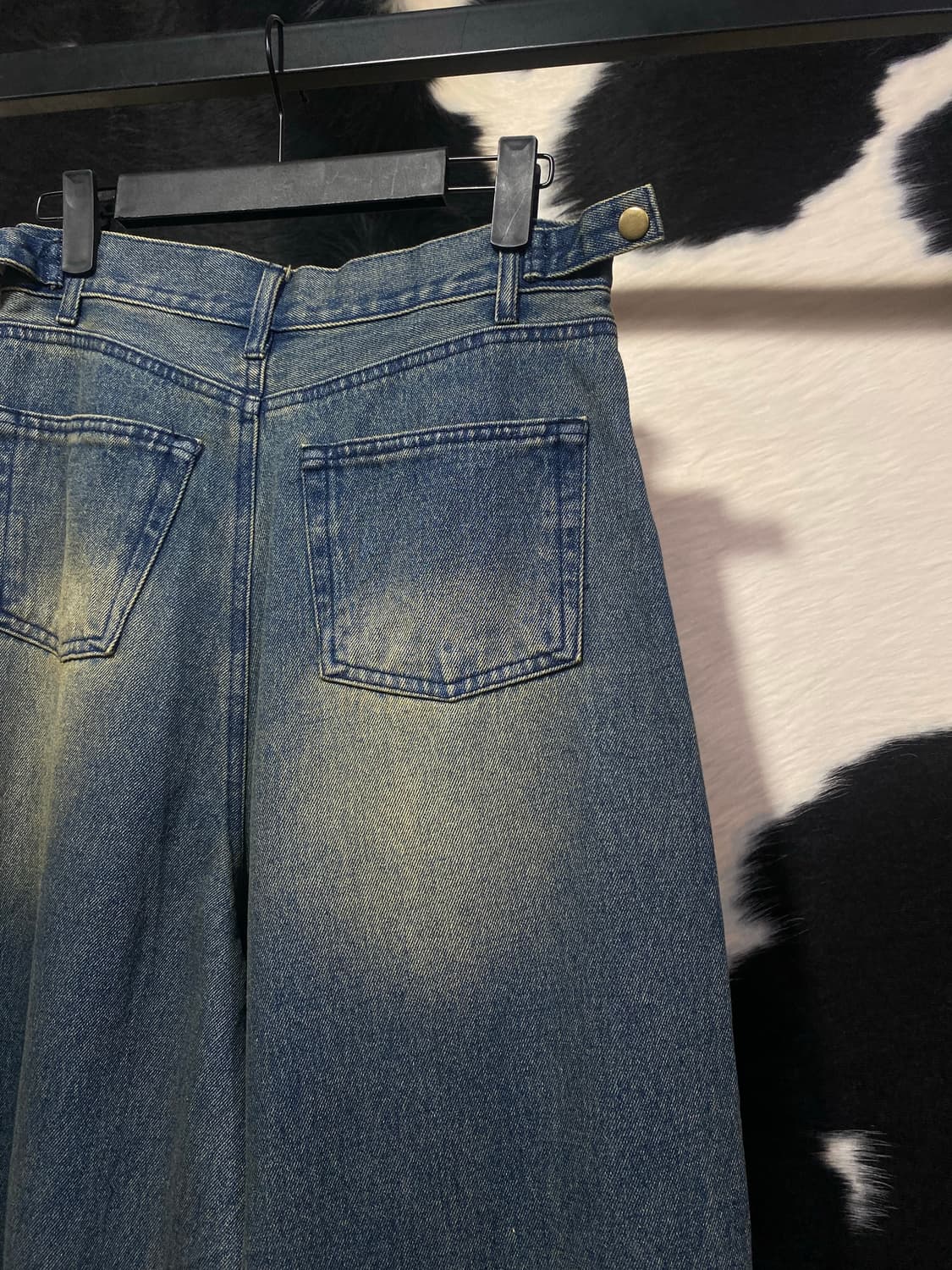 Japanese vtg 비죠 디테일 하이웨스트 워싱 데님팬츠 상품이미지6