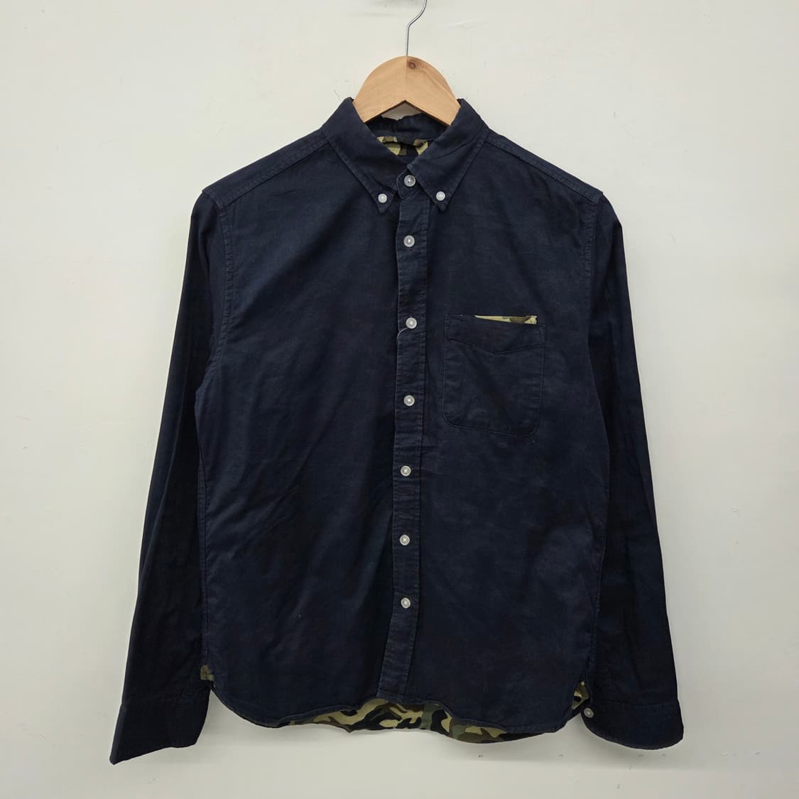 빔즈 네이비 카모플라쥬 셔츠 남방 남s 상품이미지2