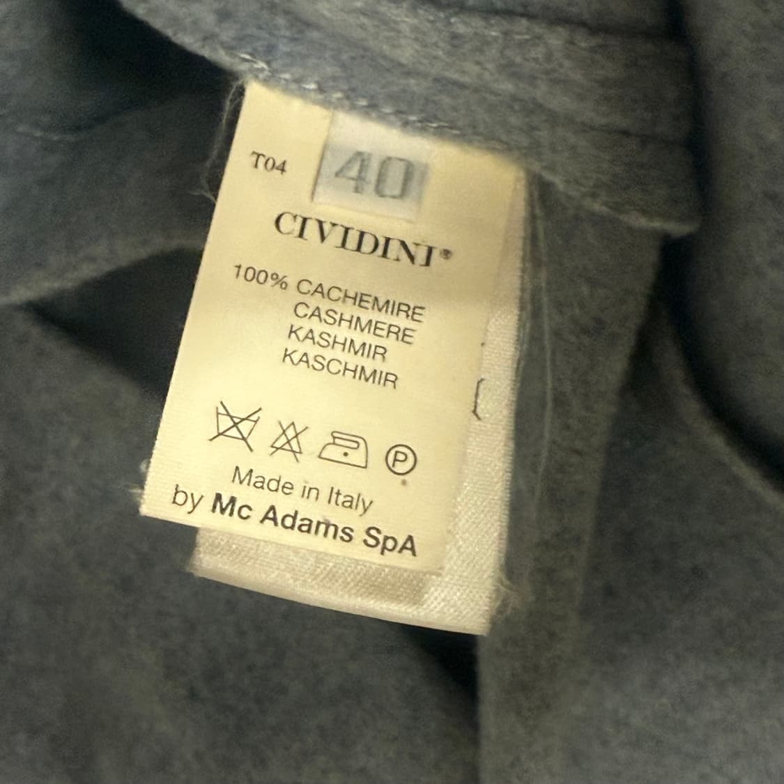 치비디니(CIVIDINI) 여성 캐시미어100 민트블루 자켓 (40) 상품이미지3