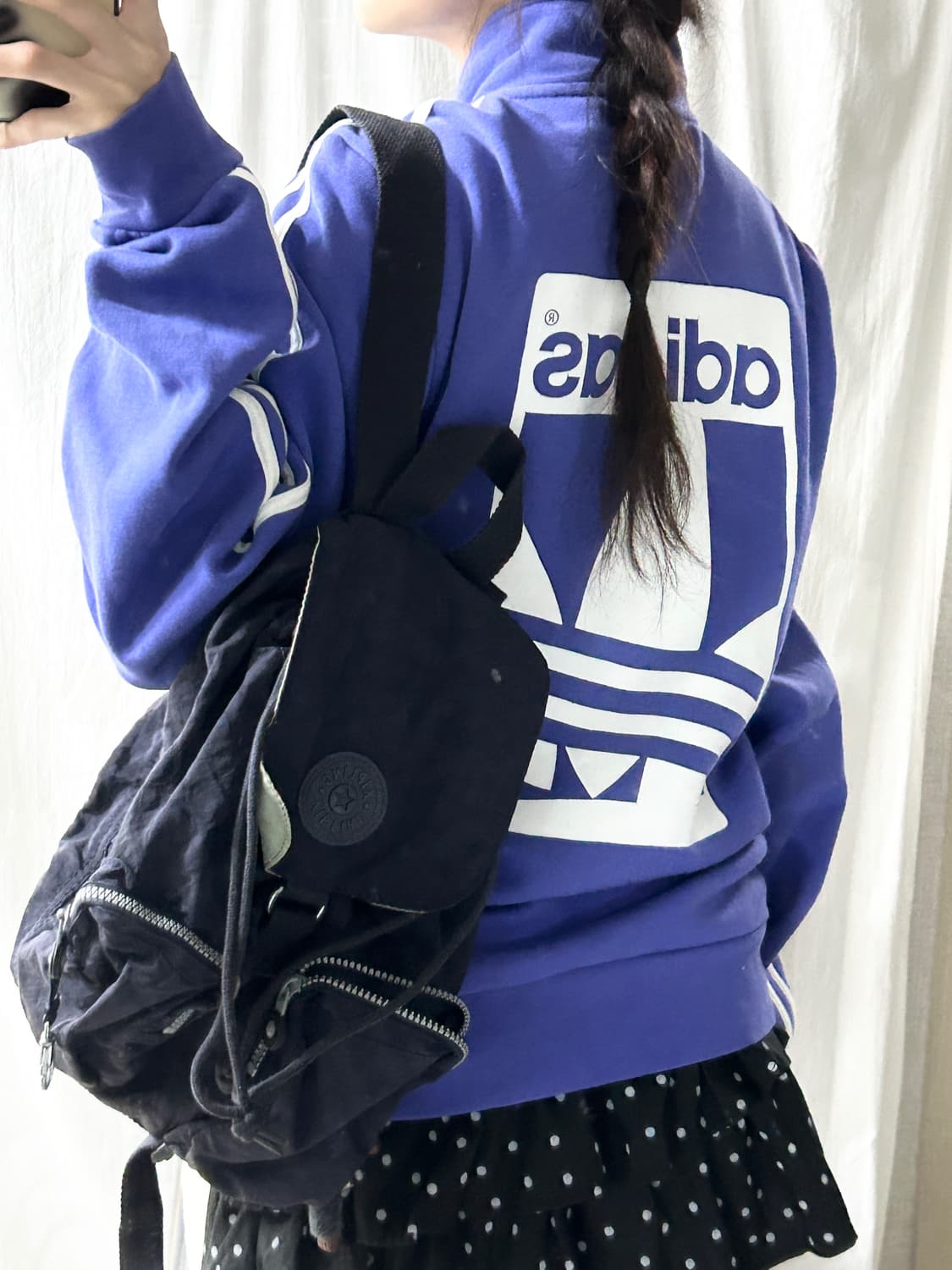 아디디스 빅로고 블루삼선 코튼 져지 상품이미지2