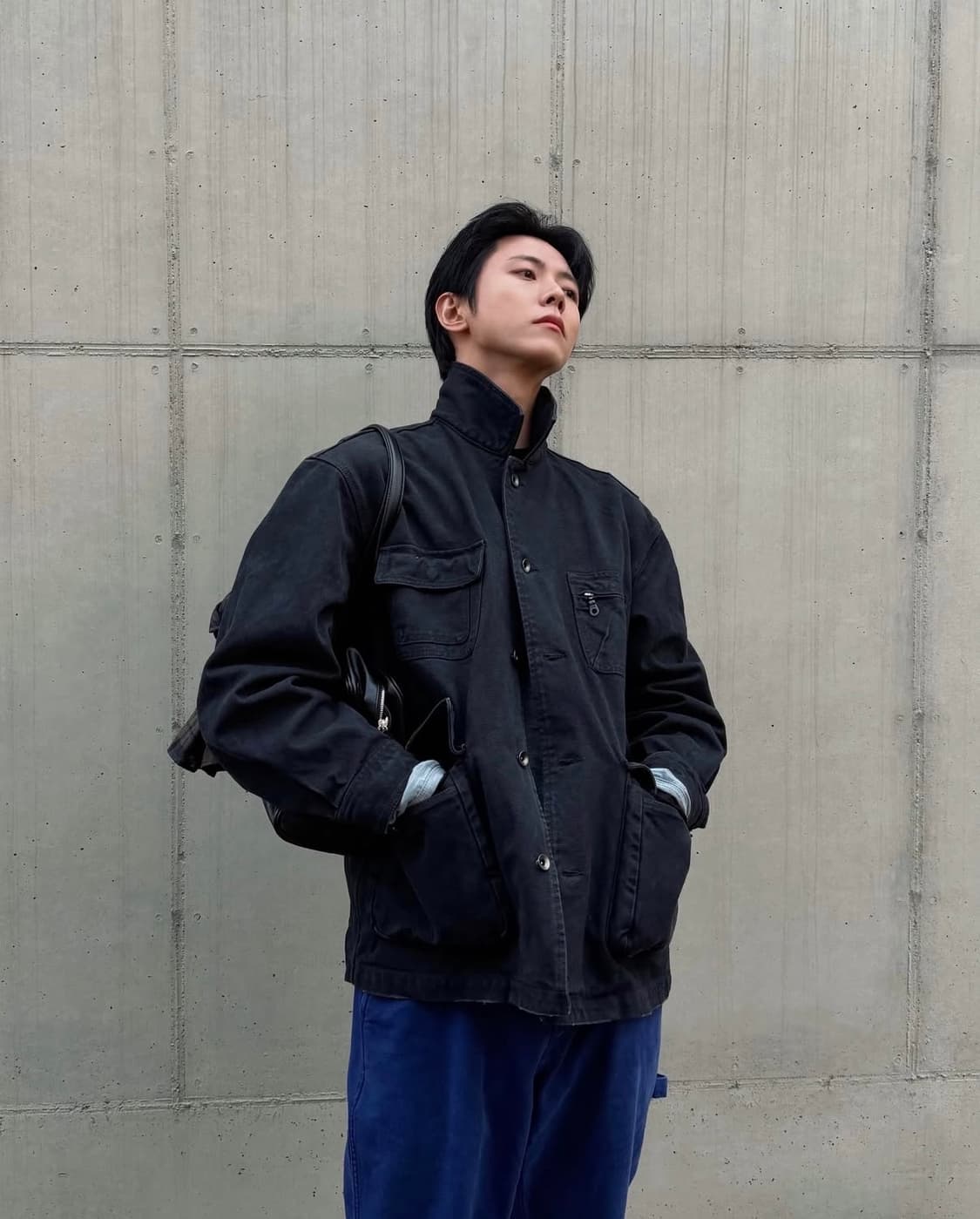 쿠어 오버 다이드 커버올 자켓 워시드차콜 M 판매합니다 상품이미지4