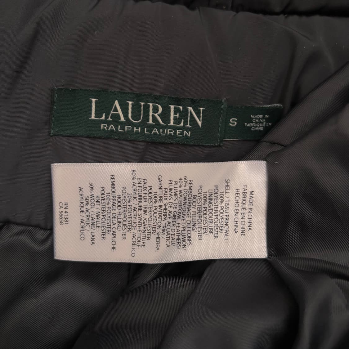 로렌 랄프로렌 다운 패딩 점퍼 S 슬림 실루엣 오리털 상품이미지5