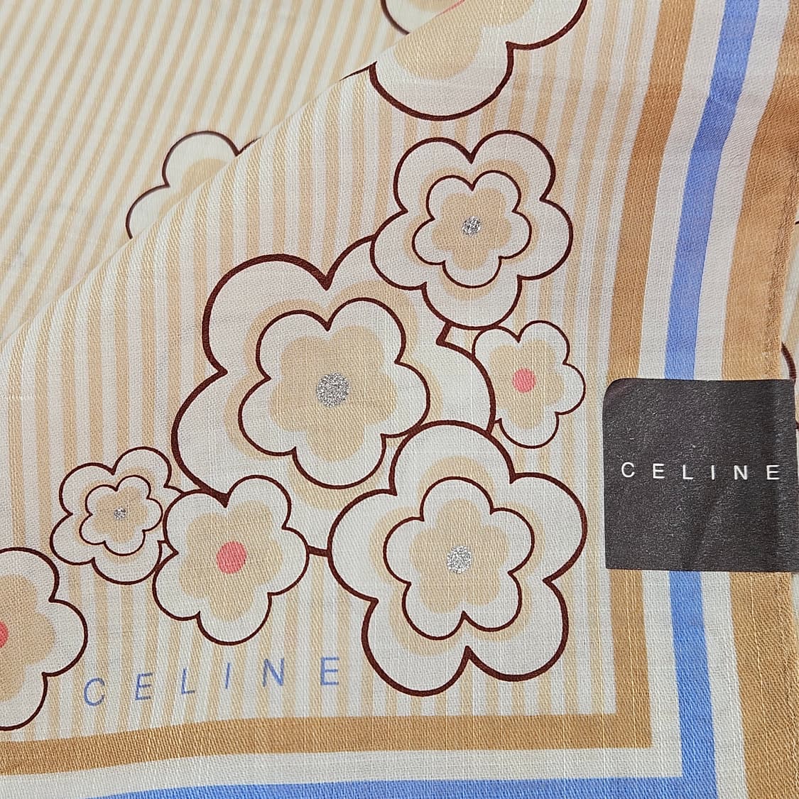 셀린느(CELINE) 플라워 스트라이프 손수건 상품이미지6
