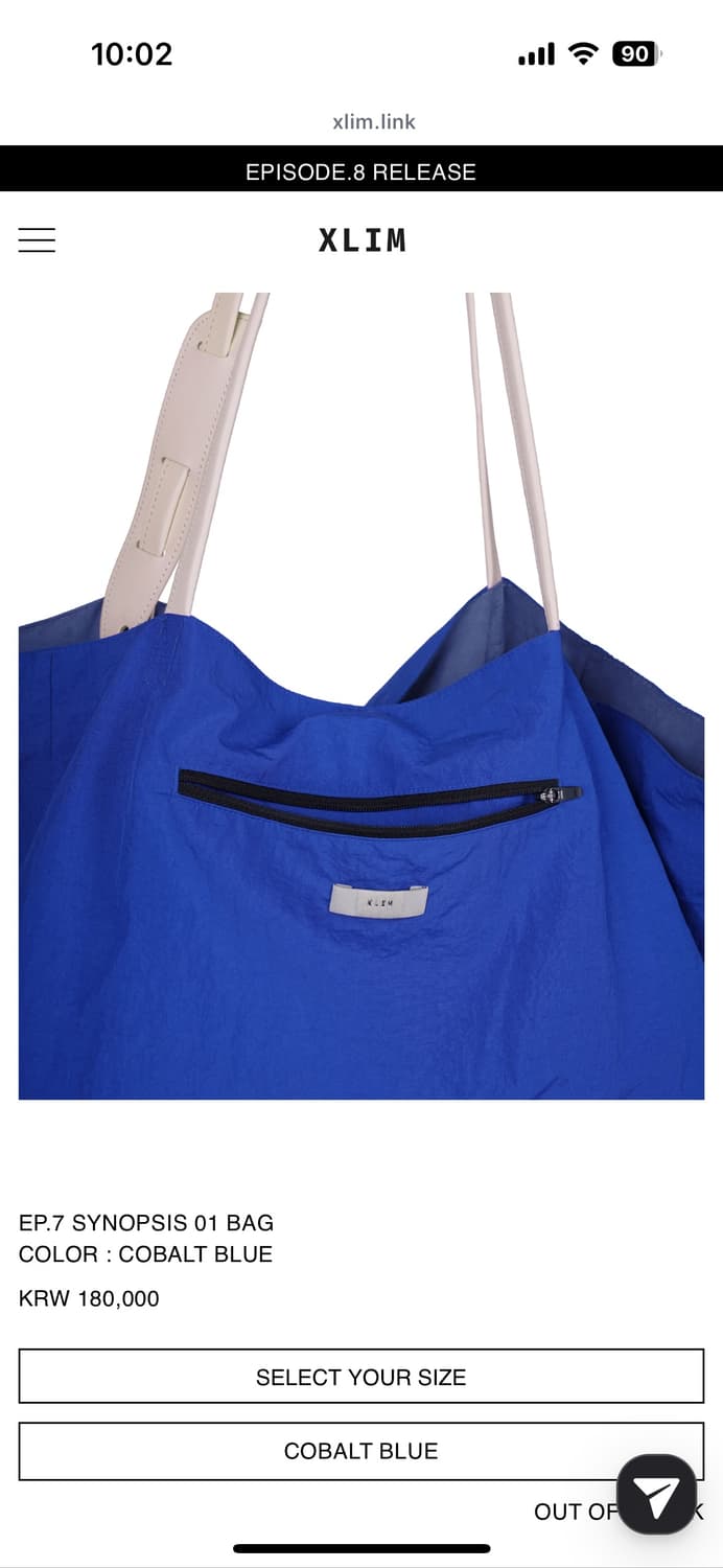 EP.7 SYNOPSIS 01 BAG 엑슬림 가방 코발트 블루 상품이미지3