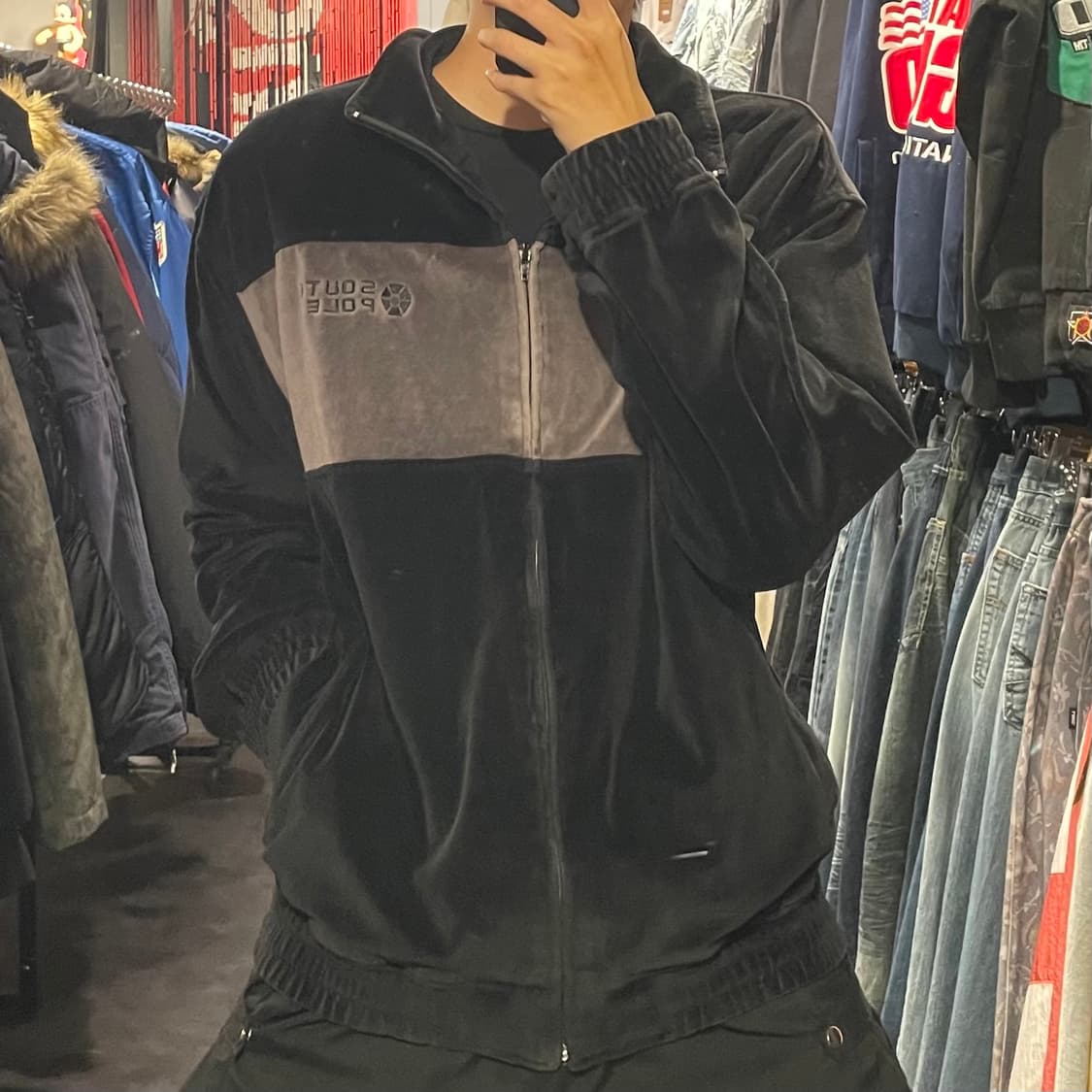 [IM] SOUTHPOLE  투톤 벨벳져지 상품이미지2