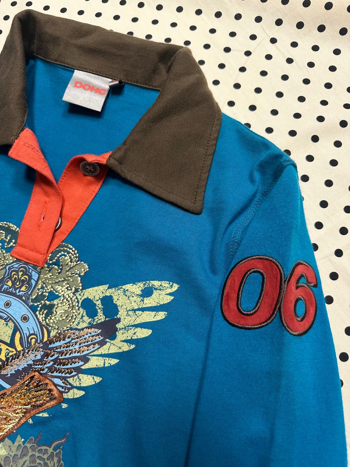 DOHC 프린팅 자수 카라 롱 슬리브 y2k 갸루 펑크 상품이미지3