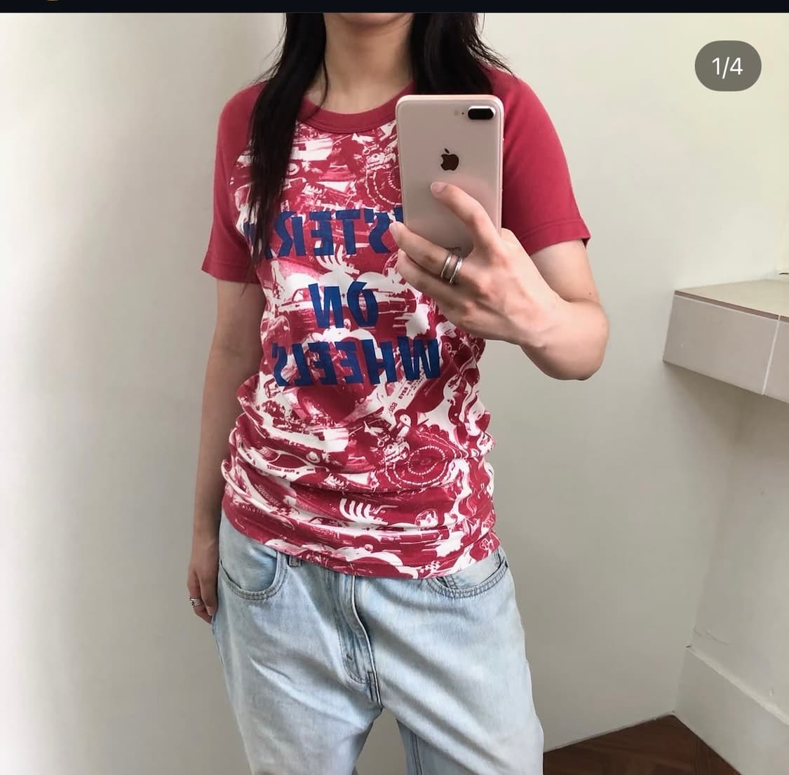 히스테릭 글래머 래글런 반팔 티셔츠 상품이미지1