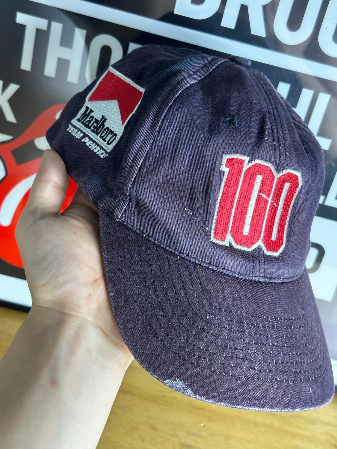 90s Marlboro 빈티지 말보로 100 선페이드 모자 상품이미지1