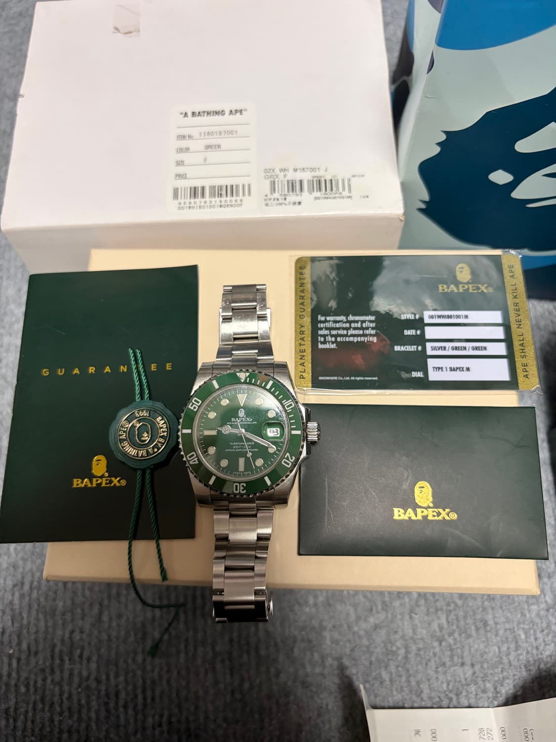 Bapex 베이펙스 타입1 서브마리너 헐크 상품이미지3