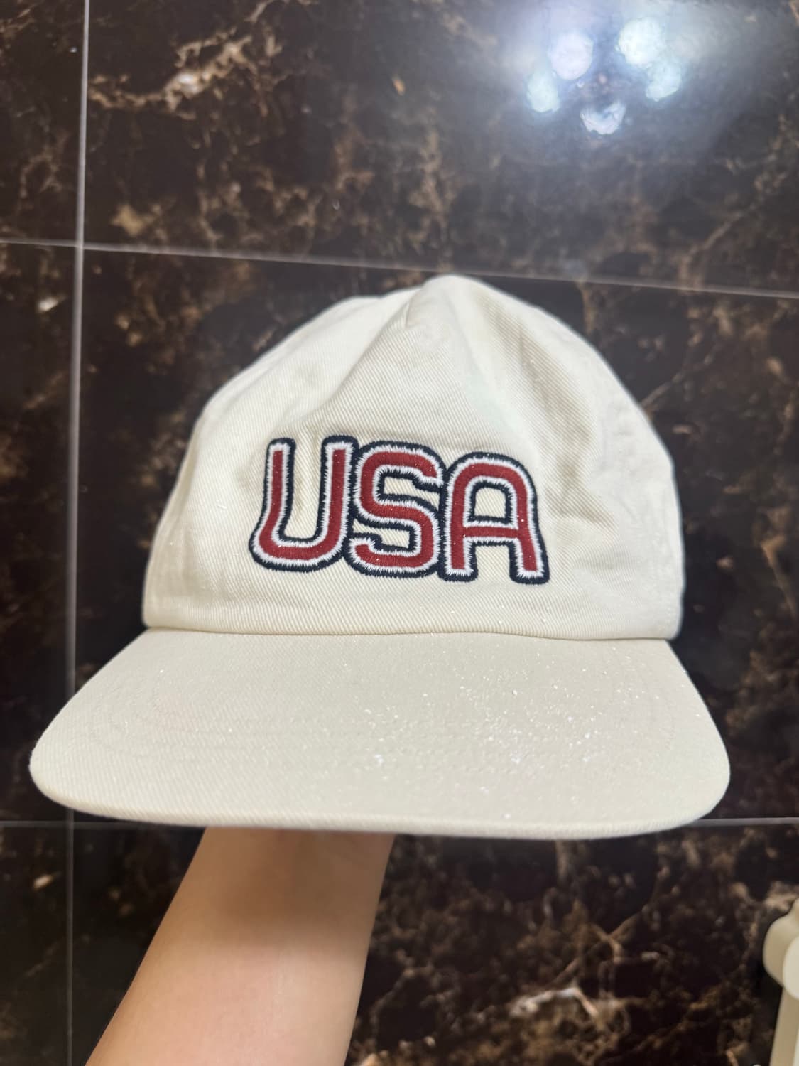 카키스 usa 로고 페인팅 캡 상품이미지2