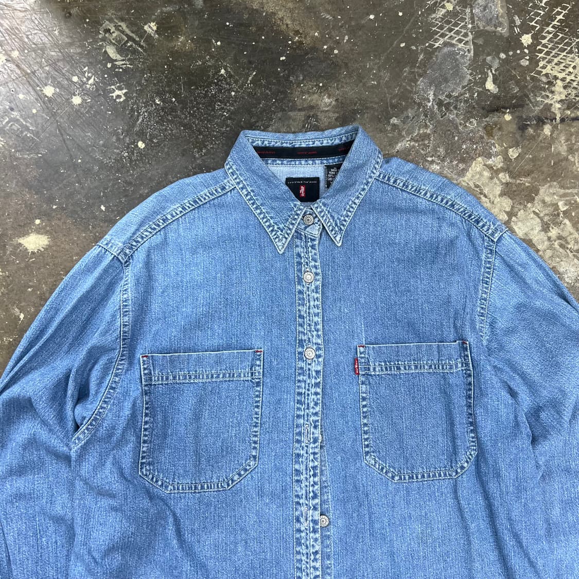 M) 리바이스 빈티지 데님셔츠 청남방 메이드인 홍콩 공용 상품이미지2