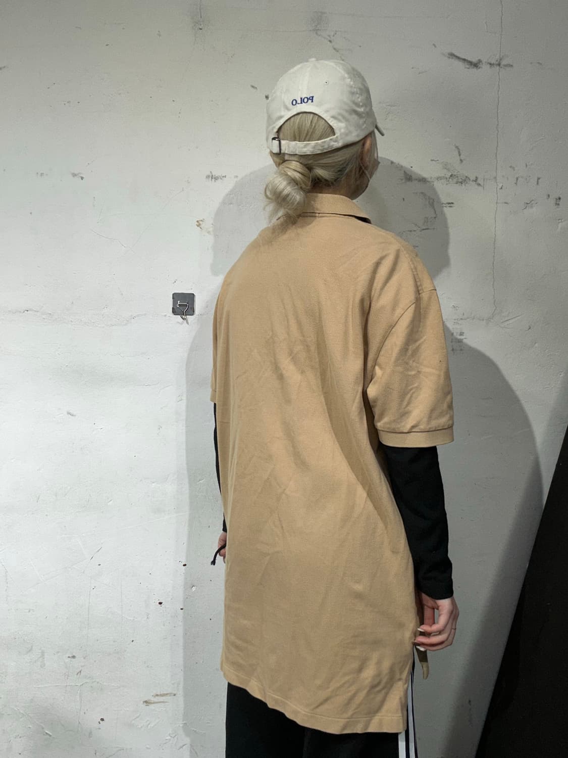 폴로 랄프 로렌 베이지 반팔 피케이티 카라티 M 상품이미지3