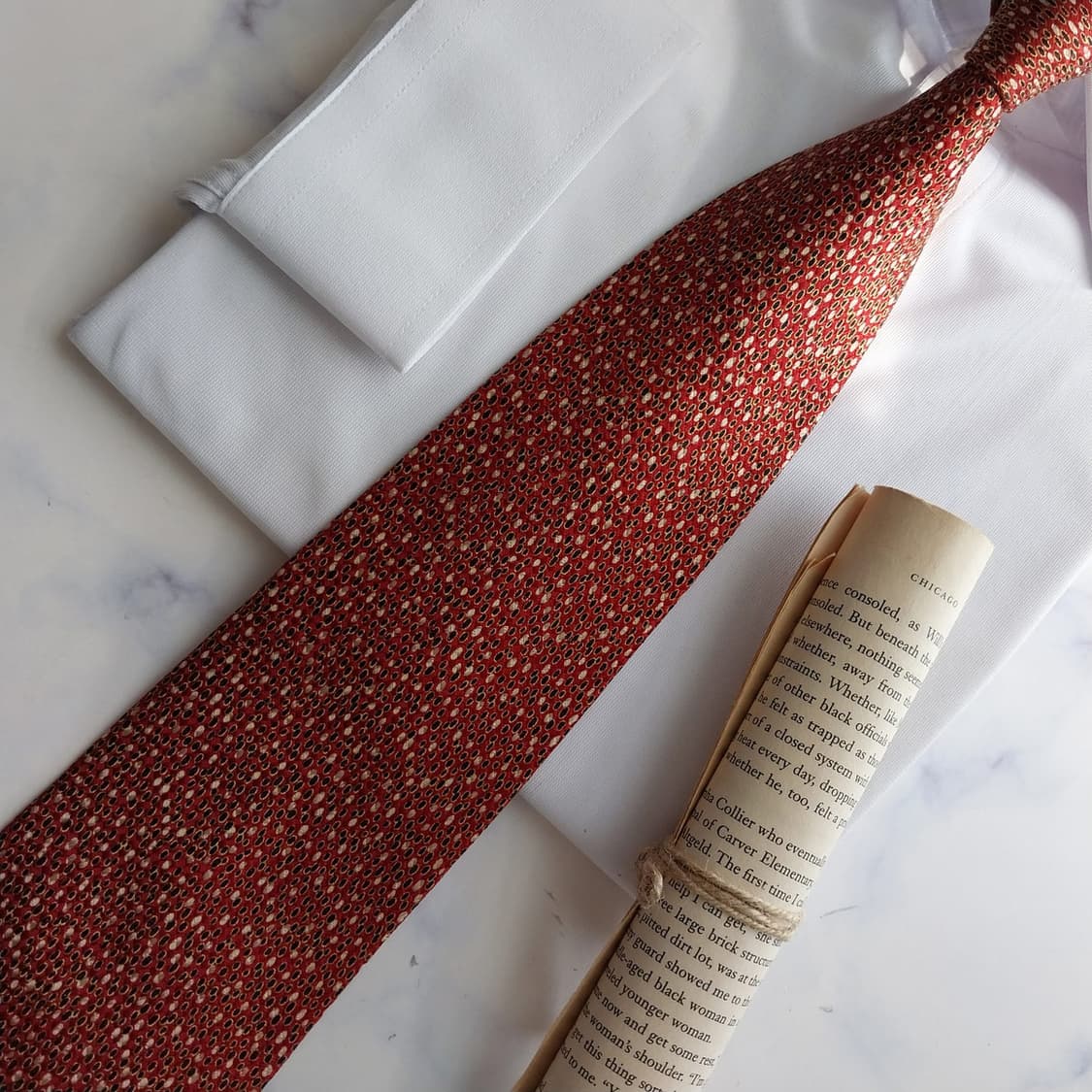 타케오 키쿠치 실크 레드 패턴 넥타이 9.7cm A+등급 K2536
 상품이미지6