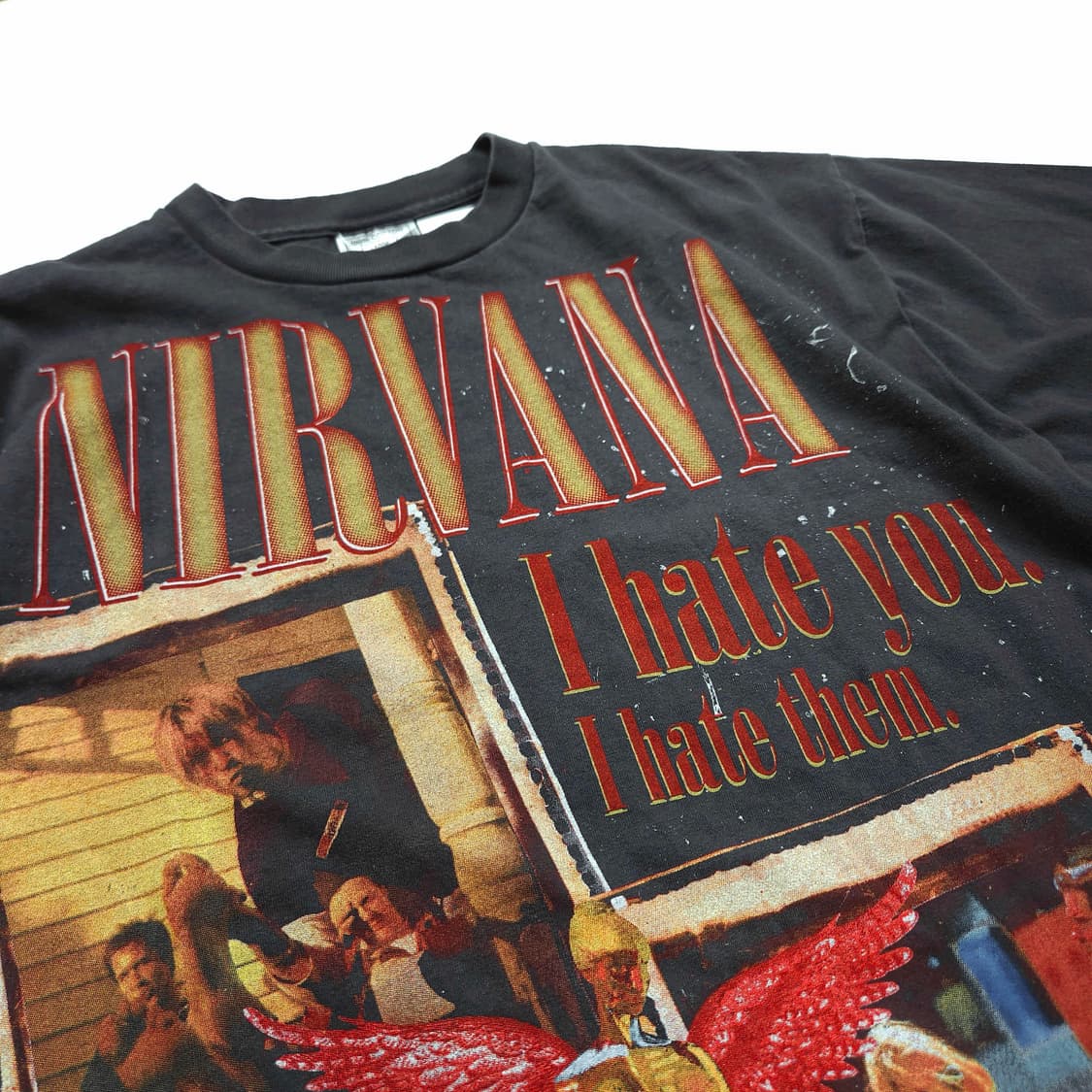 빈티지 너바나 빅로고 워시드 하프 티 (100) 상품이미지4