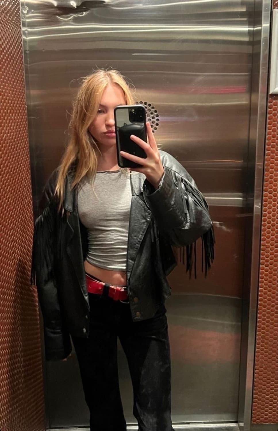 프린지 레더 자켓 상품이미지1