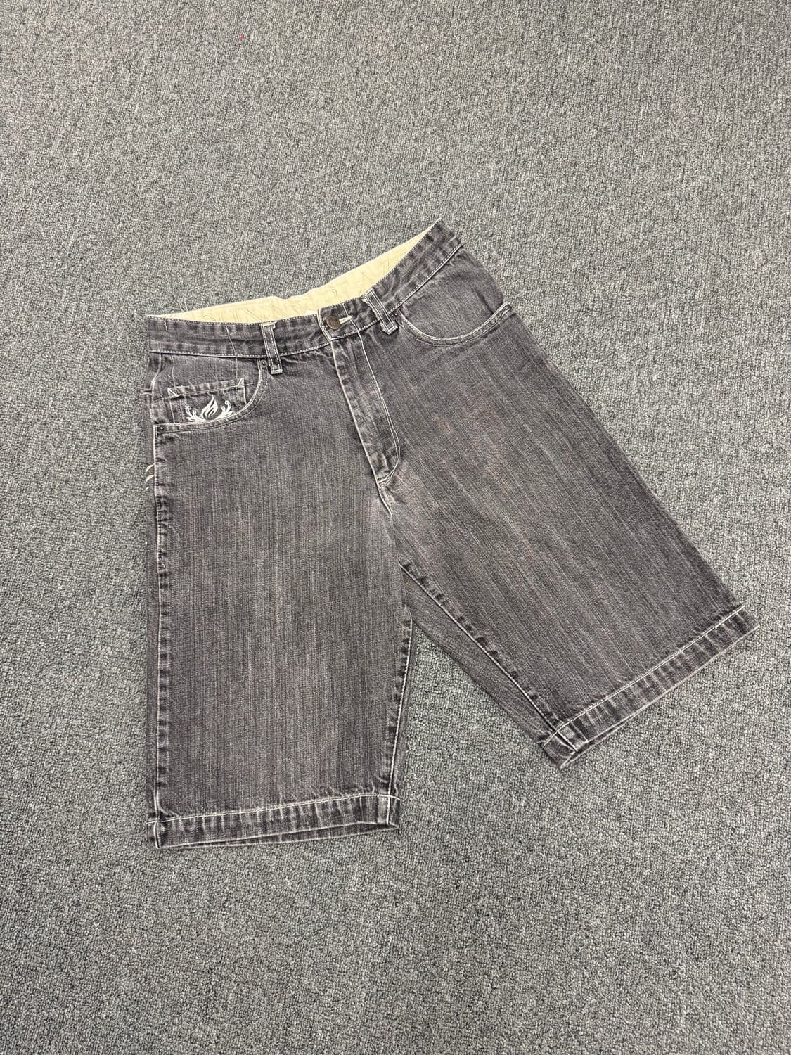 30)johnny blaze 빈티지 자수 버뮤다 데님팬츠 상품이미지1