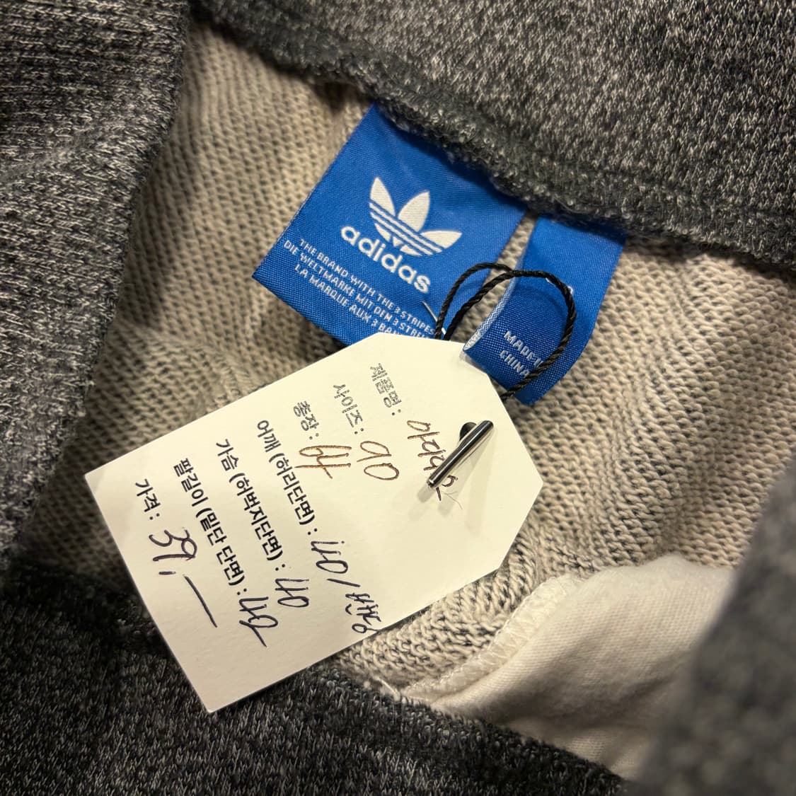 [90] 아디다스 3선 트레이닝 버뮤다 반바지 회색 D145 상품이미지4