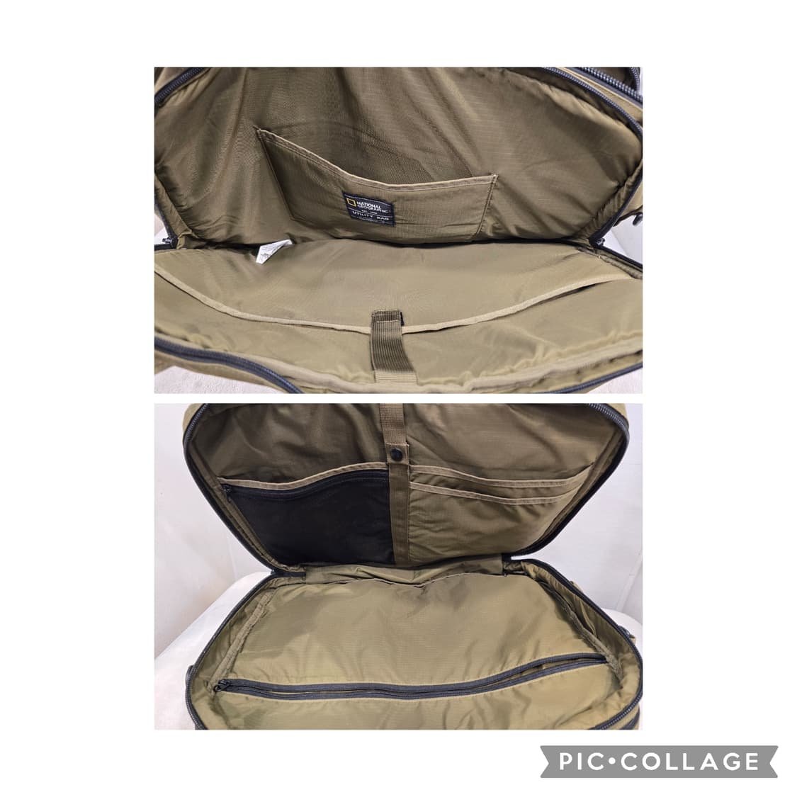 내셔널지오그래픽 3WAY 백팩 토트백 카키 상품이미지9