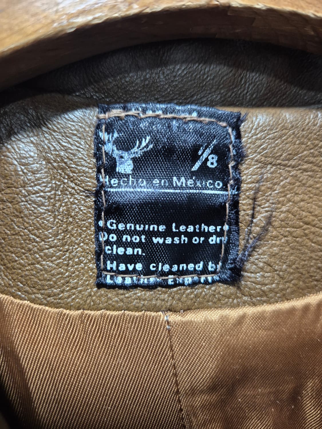 빈티지 멕시코 브라운 리얼가죽 벨티드 자켓 상품이미지6