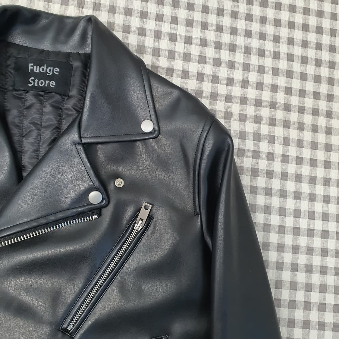 라퍼지스토어 누빔 가죽자켓 남자95 상품이미지3