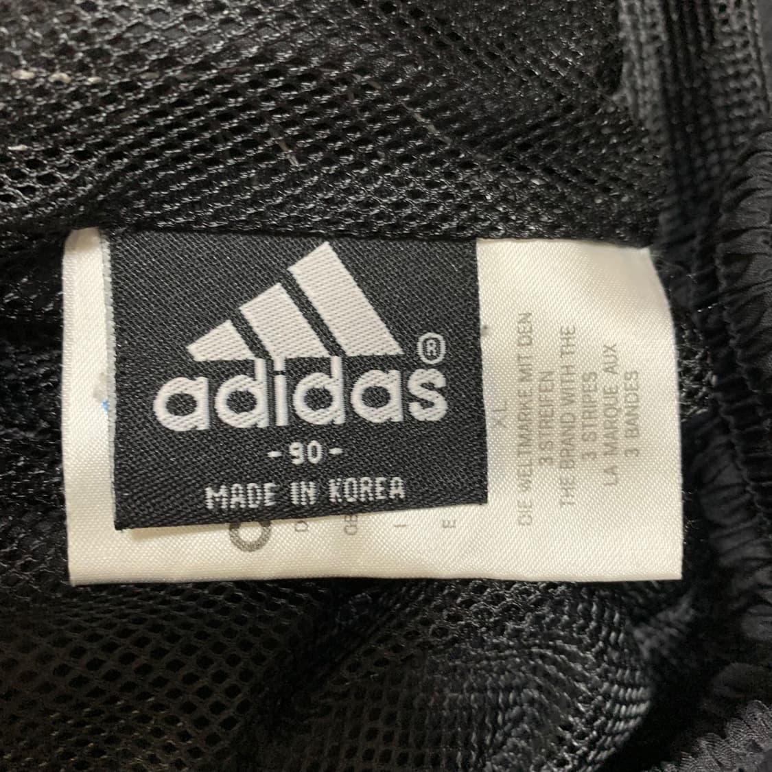 아디다스 빈티지 희귀 오리지널 블랙 검흰 스트링팬츠 상품이미지6