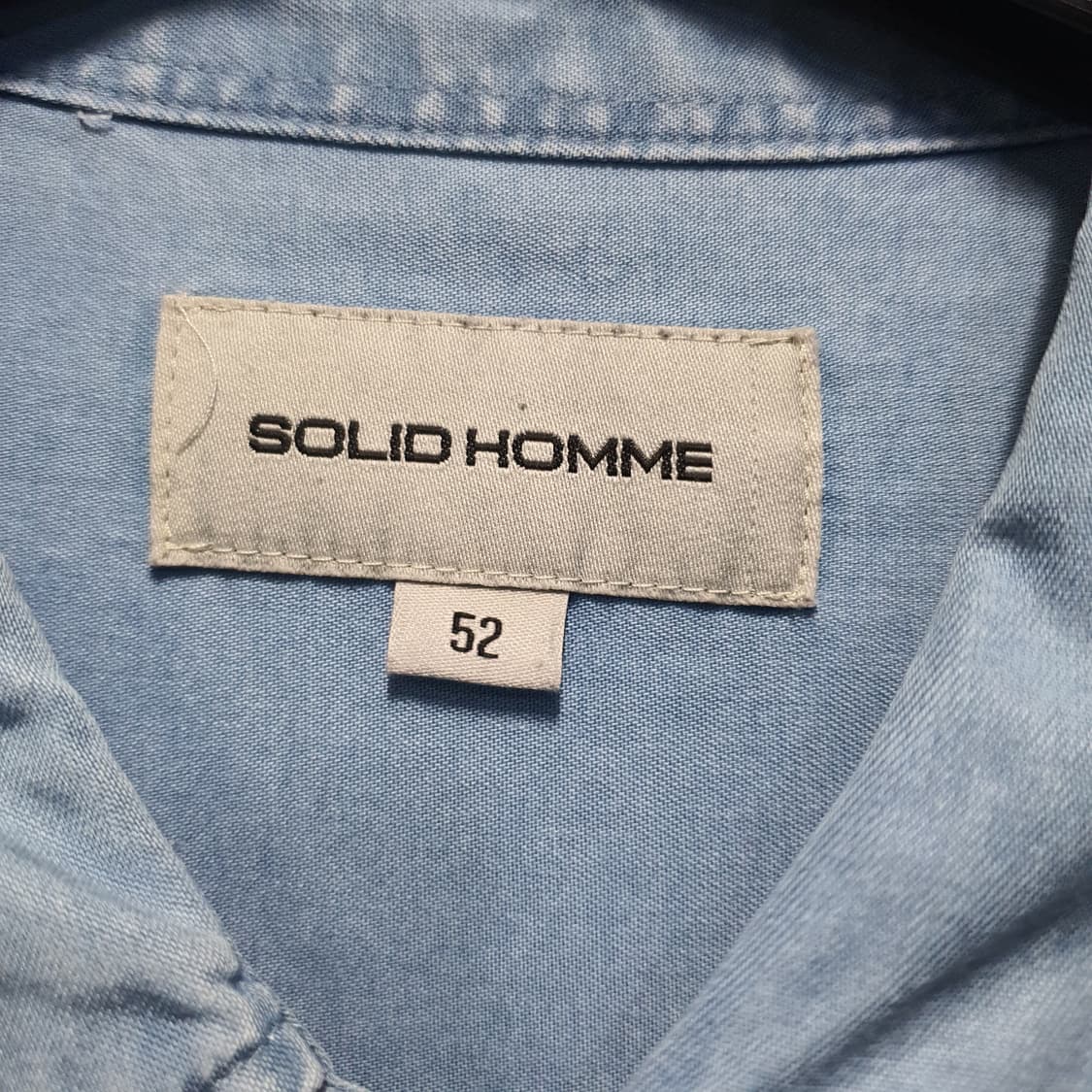 솔리드옴므 남성 레이온 데님 포켓 카라 셔츠  상품이미지4