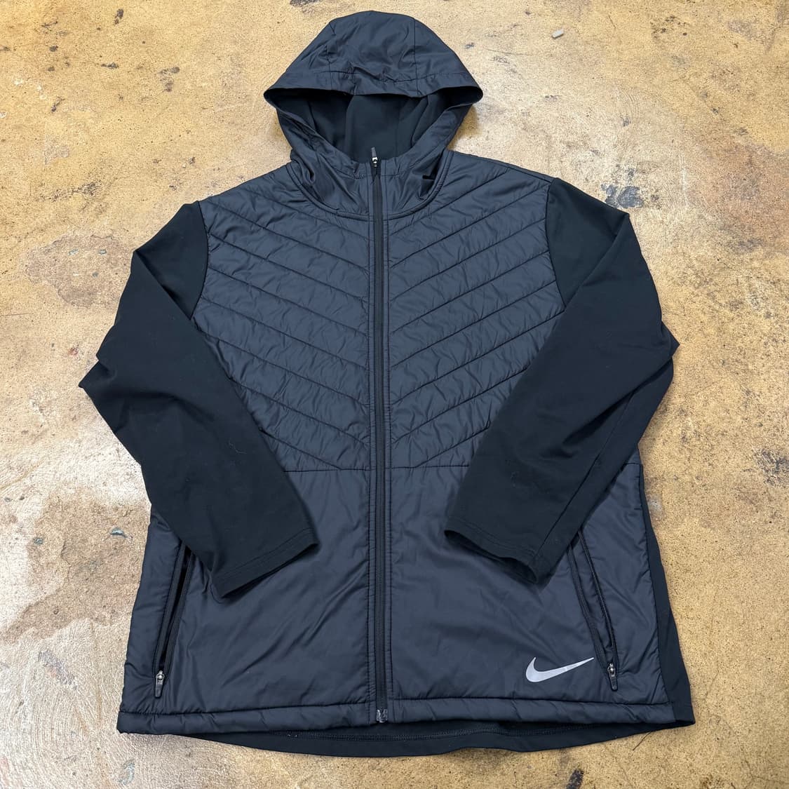 [정품/M] 나이키 블랙 경량 패딩 후드 집업 b16 상품이미지2