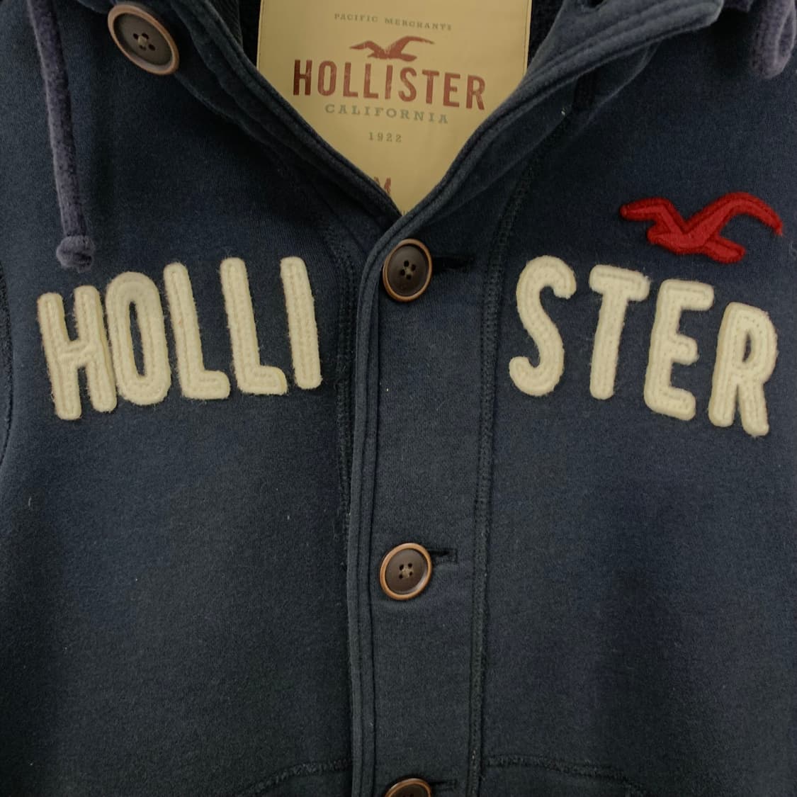 홀리스터 y2k 와투케 블랙 버튼 후드집업 상품이미지4