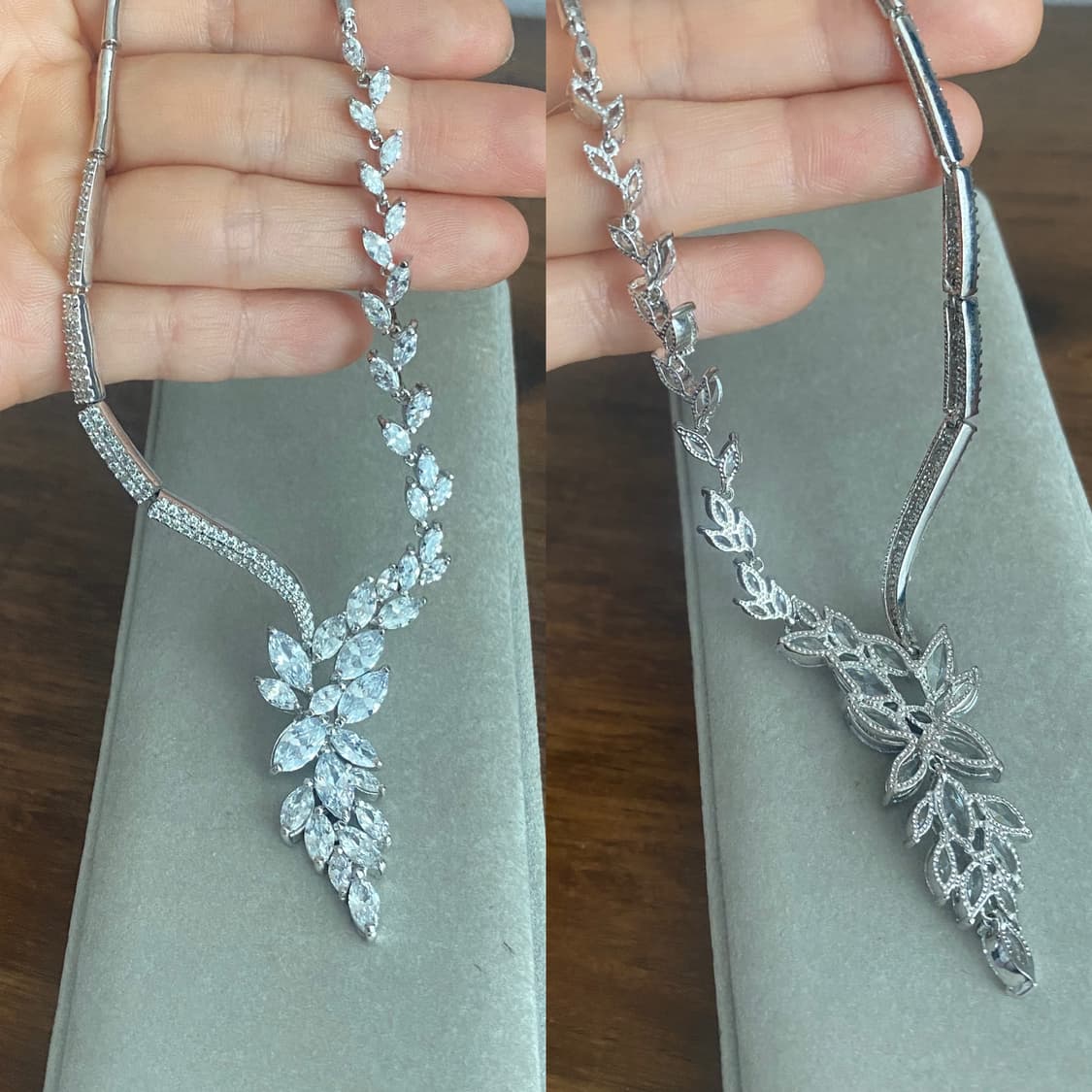 마키즈 큐빅 목걸이 귀걸이 세트 상품이미지4