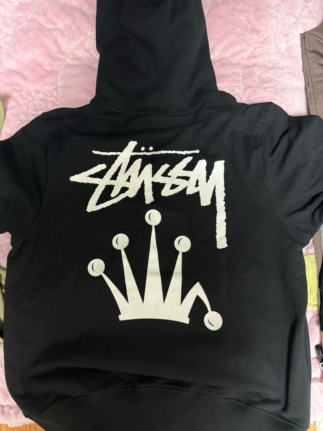 스투시 크라운 후드 블랙 m 상품이미지1